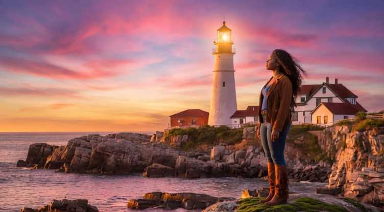 Woman at Lighthouse